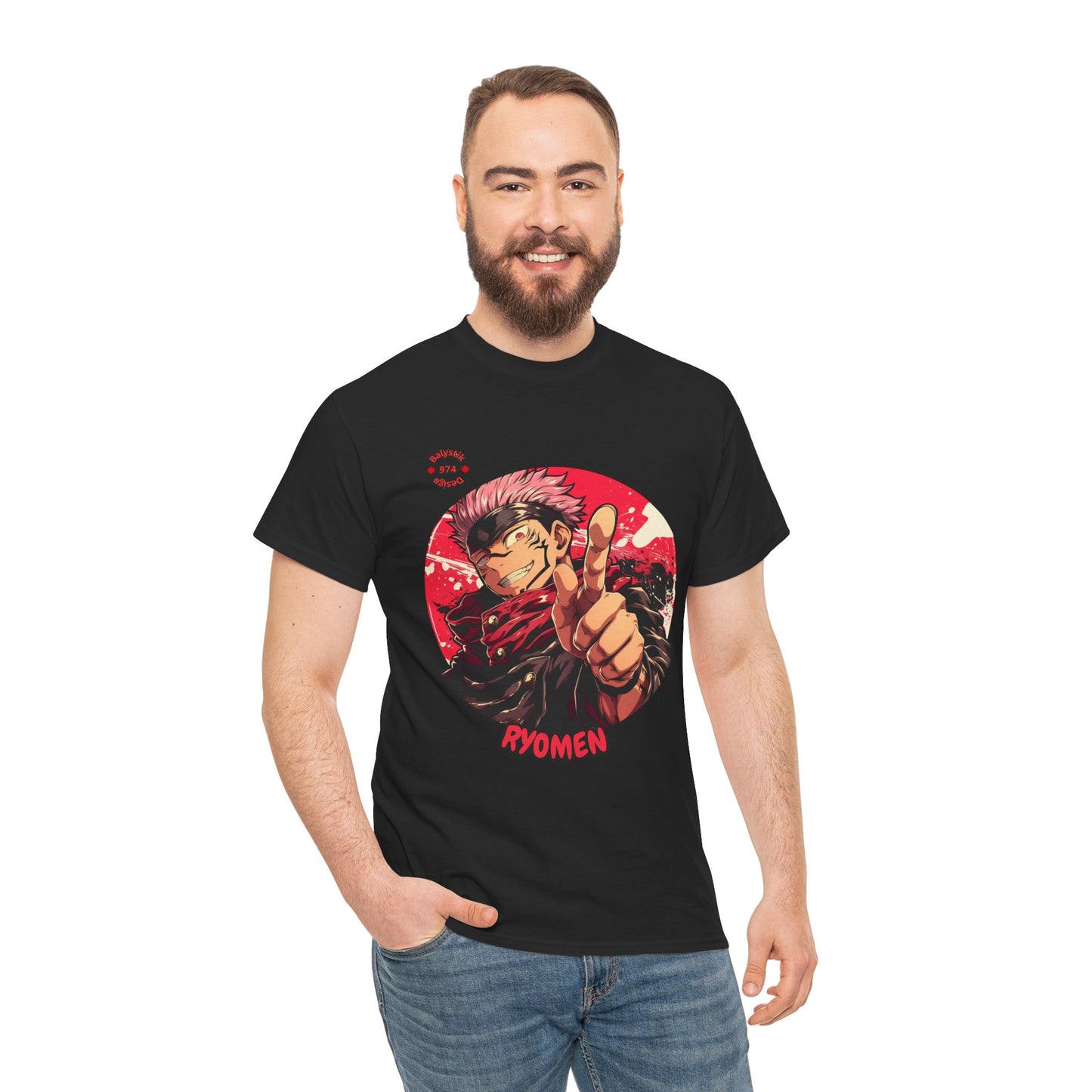 Anime-Inspired Unisex Heavy Cotton Tee, Casual T-Shirt, Graphic Tee, Streetwear, Everyday Wear, Gifts for Teens