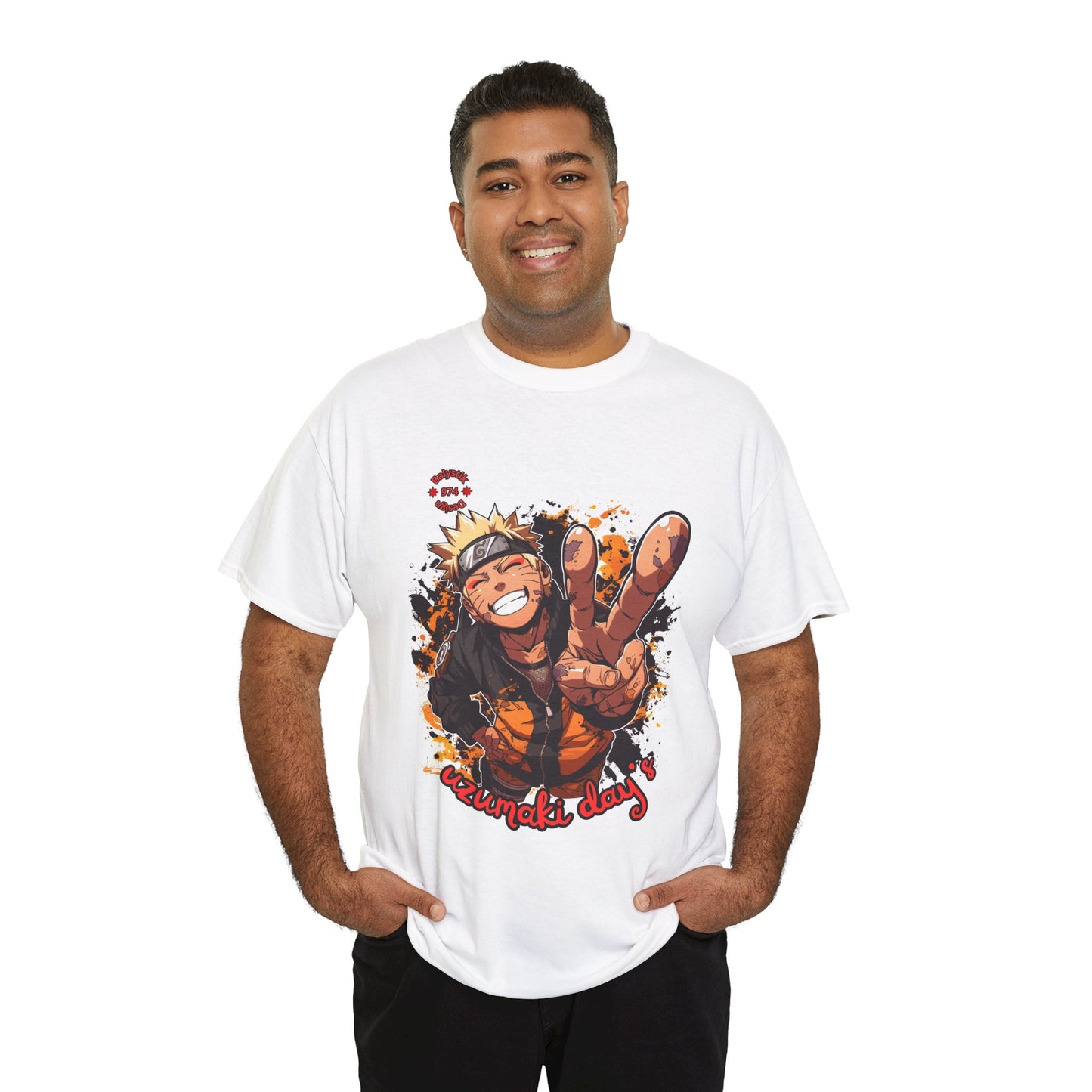 Naruto-Inspired Unisex Heavy Cotton Tee: Perfect for Anime Lovers, Casual Wear, Gifts, Conventions, and Everyday Style