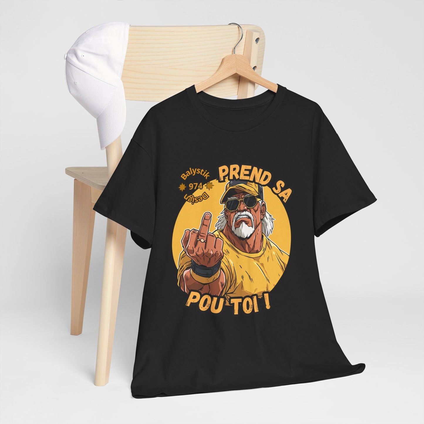 Bold Graphic Unisex Heavy Cotton Tee - 'Prend Sa Pou Toi!'