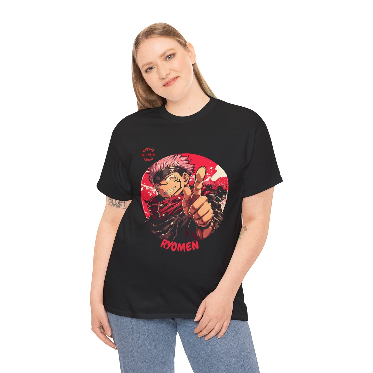 Anime-Inspired Unisex Heavy Cotton Tee, Casual T-Shirt, Graphic Tee, Streetwear, Everyday Wear, Gifts for Teens