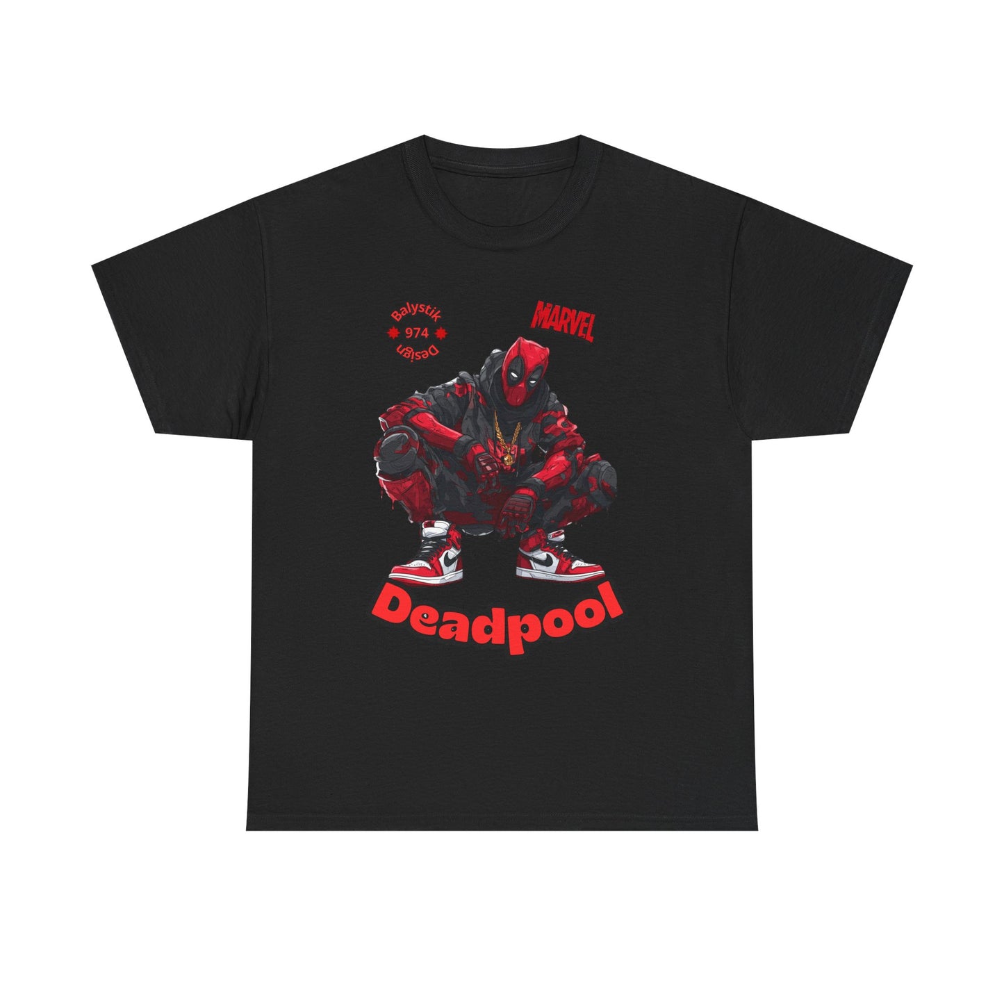 Deadpool Graphic Unisex Heavy Cotton Tee, Comic Fan Shirt, Superhero Apparel, Gift for Him/Her, Casual Wear, Birthday Present
