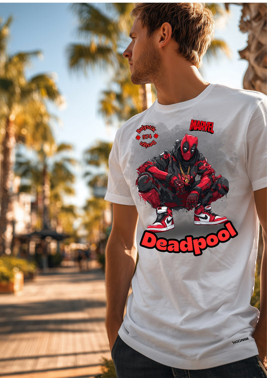 Deadpool Graphic Unisex Heavy Cotton Tee, Comic Fan Shirt, Superhero Apparel, Gift for Him/Her, Casual Wear, Birthday Present