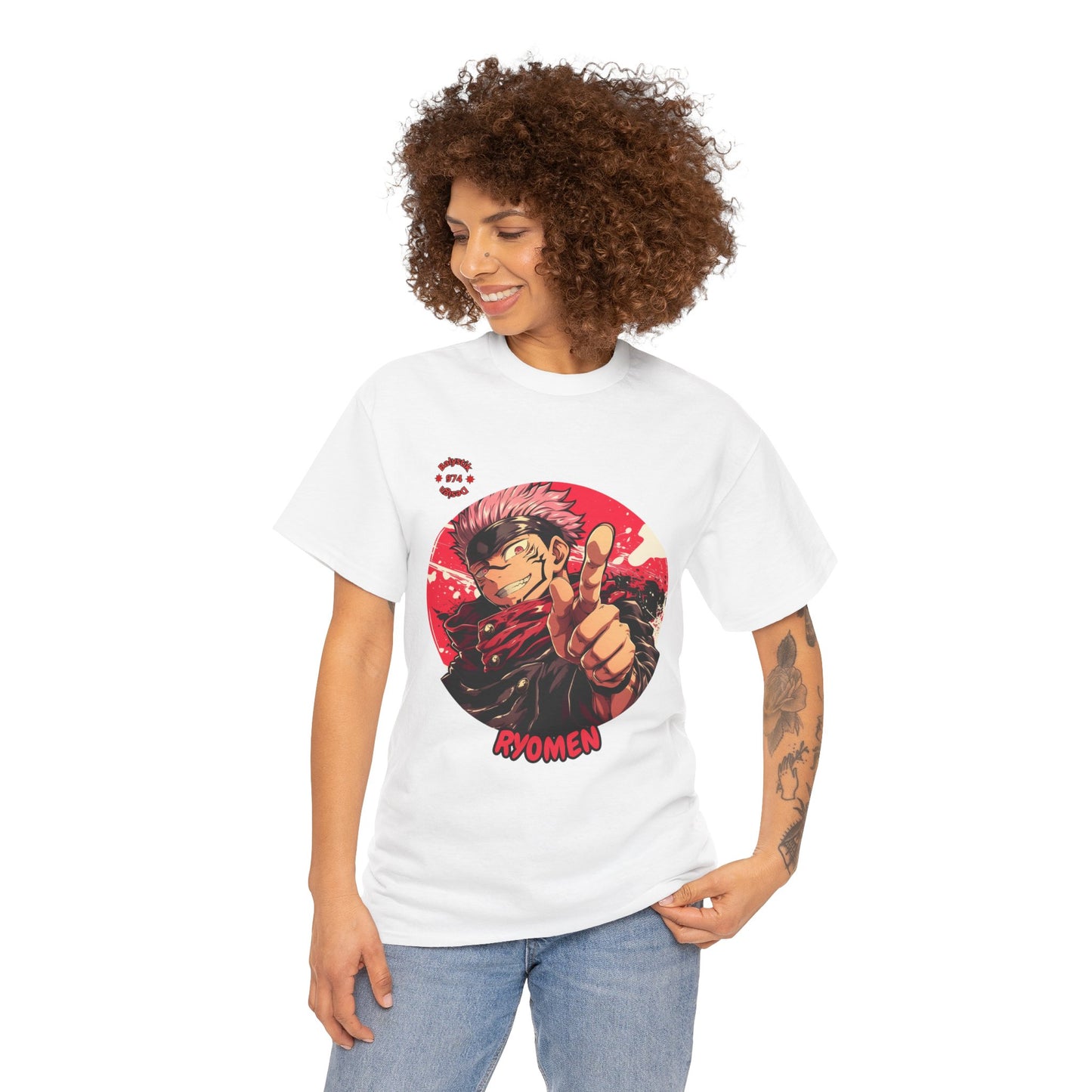 Anime-Inspired Unisex Heavy Cotton Tee, Casual T-Shirt, Graphic Tee, Streetwear, Everyday Wear, Gifts for Teens