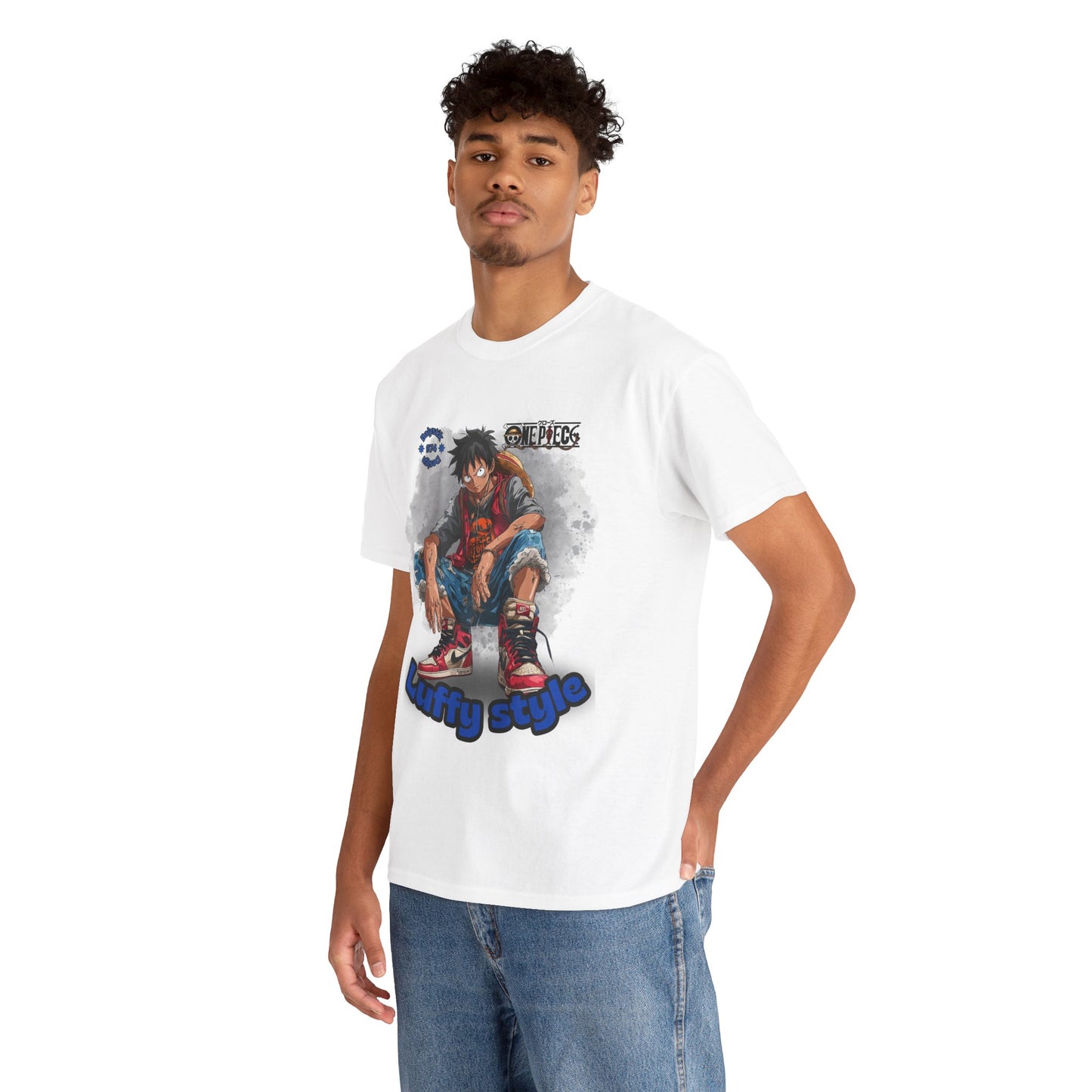 Luffy Style Unisex Tee, Anime Fan Shirt, Comic Graphic T-Shirt, Streetwear, Gift for Manga Lovers