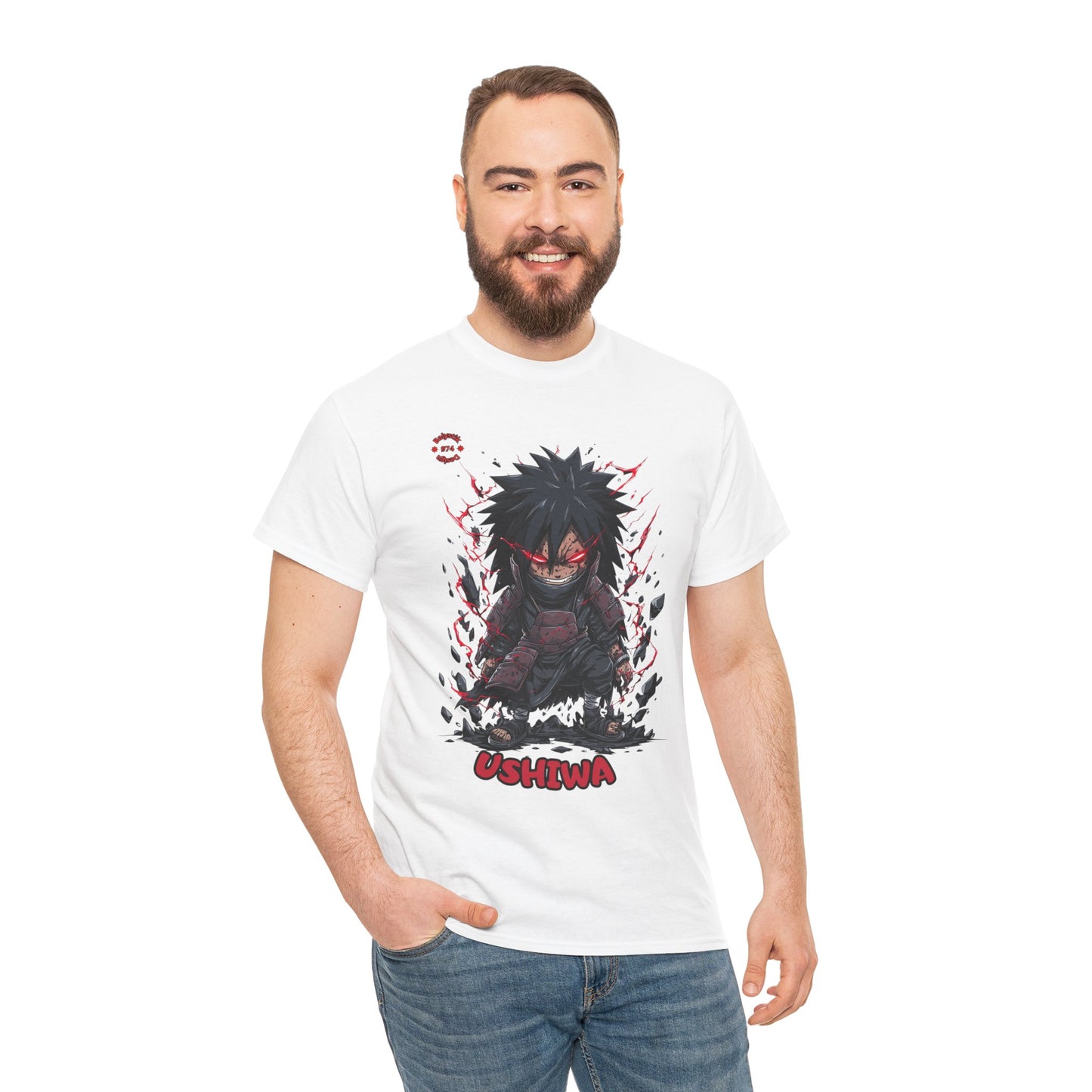 Edgy Anime Graphic Tee, Unisex Heavy Cotton T-Shirt, Streetwear Fashion, Gift for Fans, Casual Outfit, Anime Merchandise