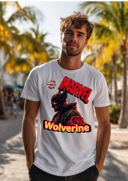 Marvel Wolverine Unisex Heavy Cotton Tee, Graphic Tee, Superhero Shirt, Gift for Fans, Comic Book T-Shirt, Vintage Style Apparel
