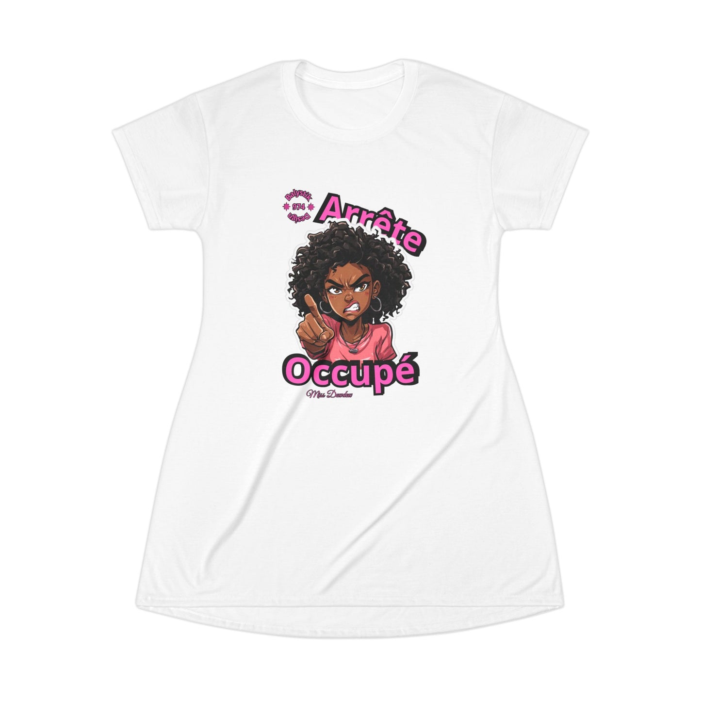 Chic Graphic T-Shirt Dress, Fun Casual Wear, Perfect for Everyday & Relaxation, Unique Statement Piece, Gift for Her
