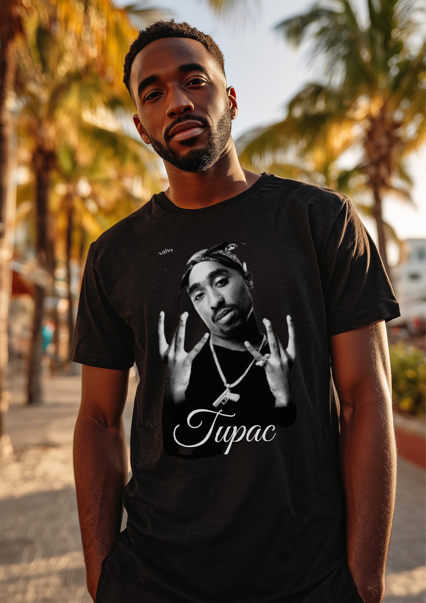 T-shirt en coton famous rapper