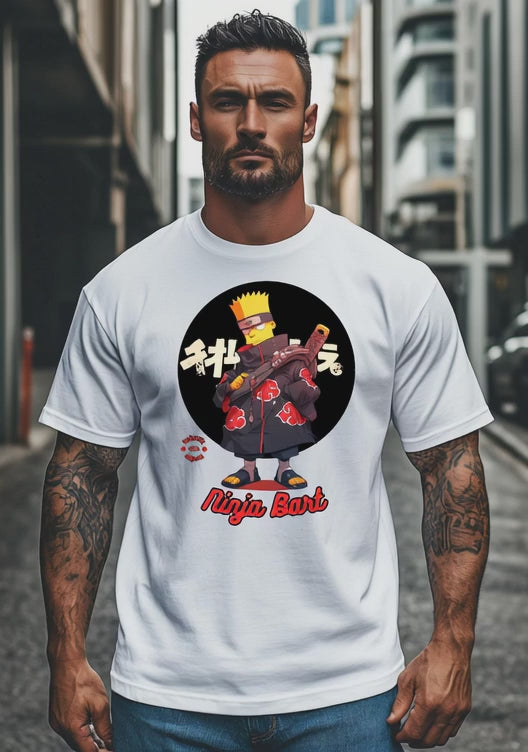 Copy of Copy of Ninja Bart Graphic Tee - Cool Unisex Softstyle T-Shirt, Casual Wear for Gamers, Anime Lovers, Birthdays, Unique Gift, Fun Fashion