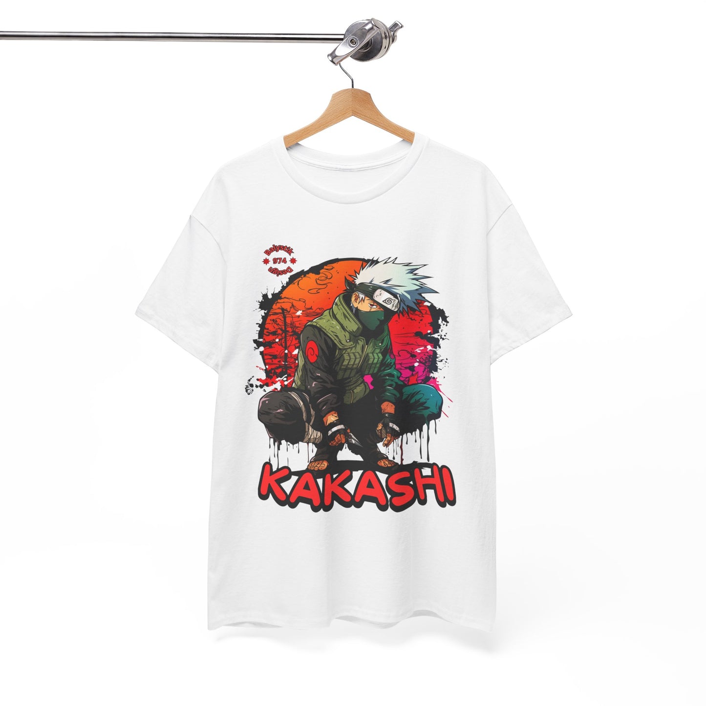 Kakashi Anime T-Shirt, Unisex Cotton Tee for Fans, Perfect for Gifts, Casual Wear, Anime Conventions, Streetwear