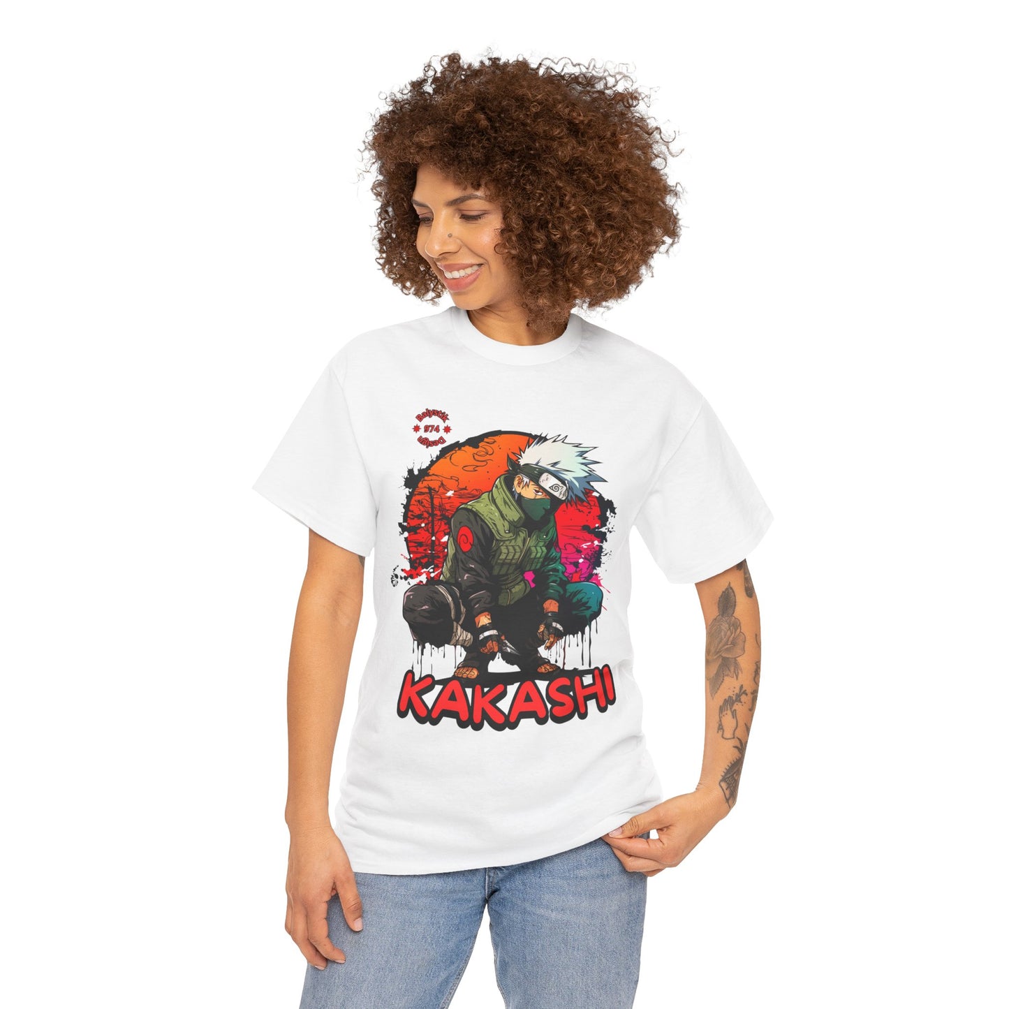 Kakashi Anime T-Shirt, Unisex Cotton Tee for Fans, Perfect for Gifts, Casual Wear, Anime Conventions, Streetwear