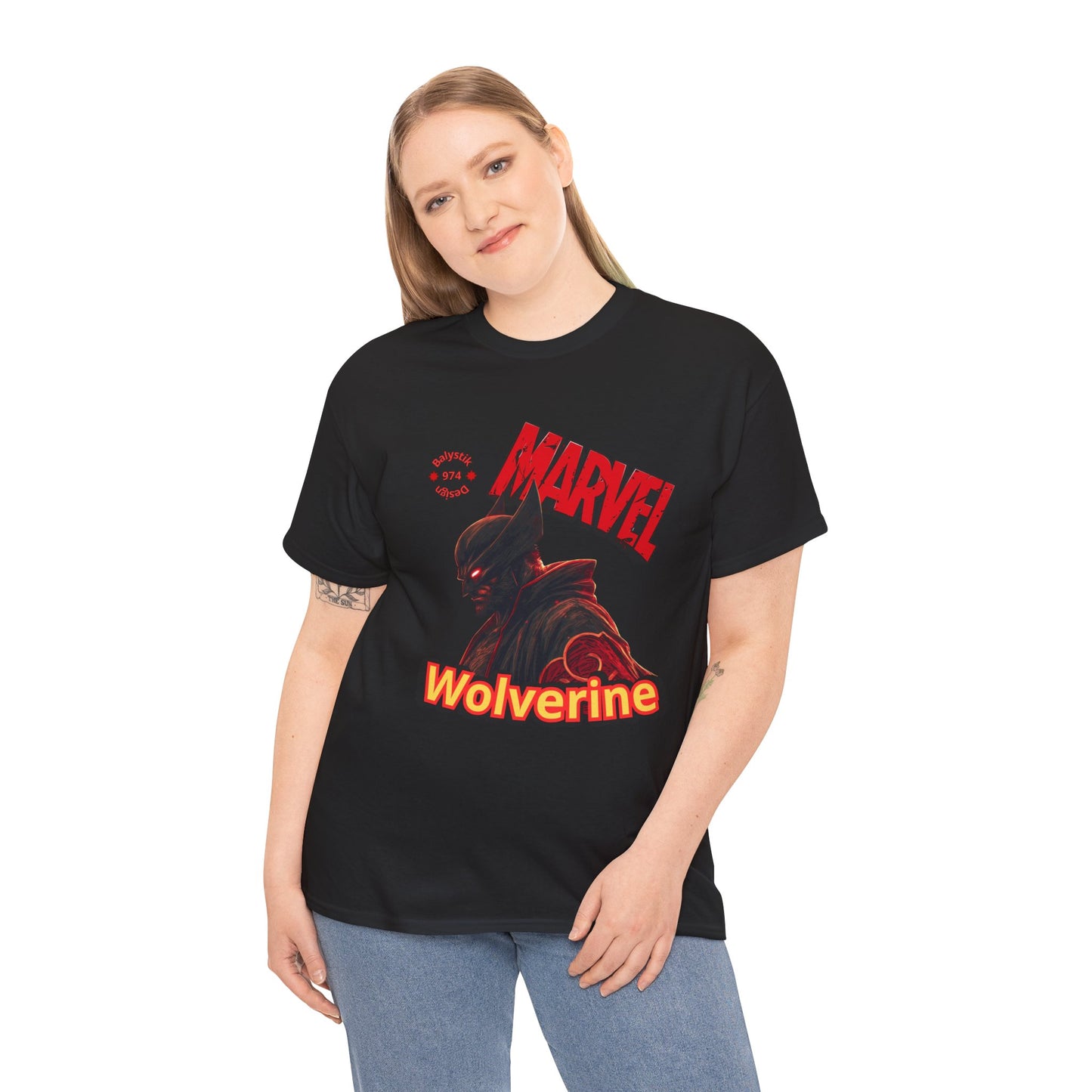 Marvel Wolverine Unisex Heavy Cotton Tee, Graphic Tee, Superhero Shirt, Gift for Fans, Comic Book T-Shirt, Vintage Style Apparel