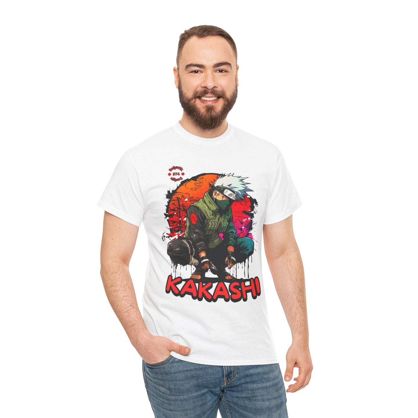 Kakashi Anime T-Shirt, Unisex Cotton Tee for Fans, Perfect for Gifts, Casual Wear, Anime Conventions, Streetwear