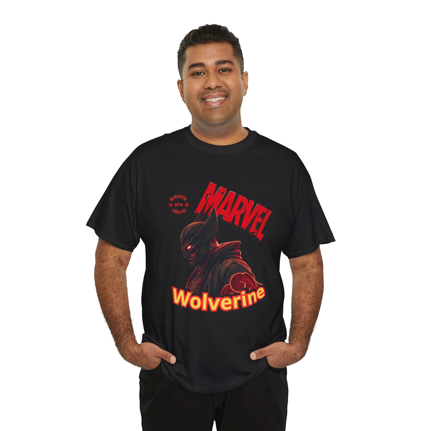 Marvel Wolverine Unisex Heavy Cotton Tee, Graphic Tee, Superhero Shirt, Gift for Fans, Comic Book T-Shirt, Vintage Style Apparel