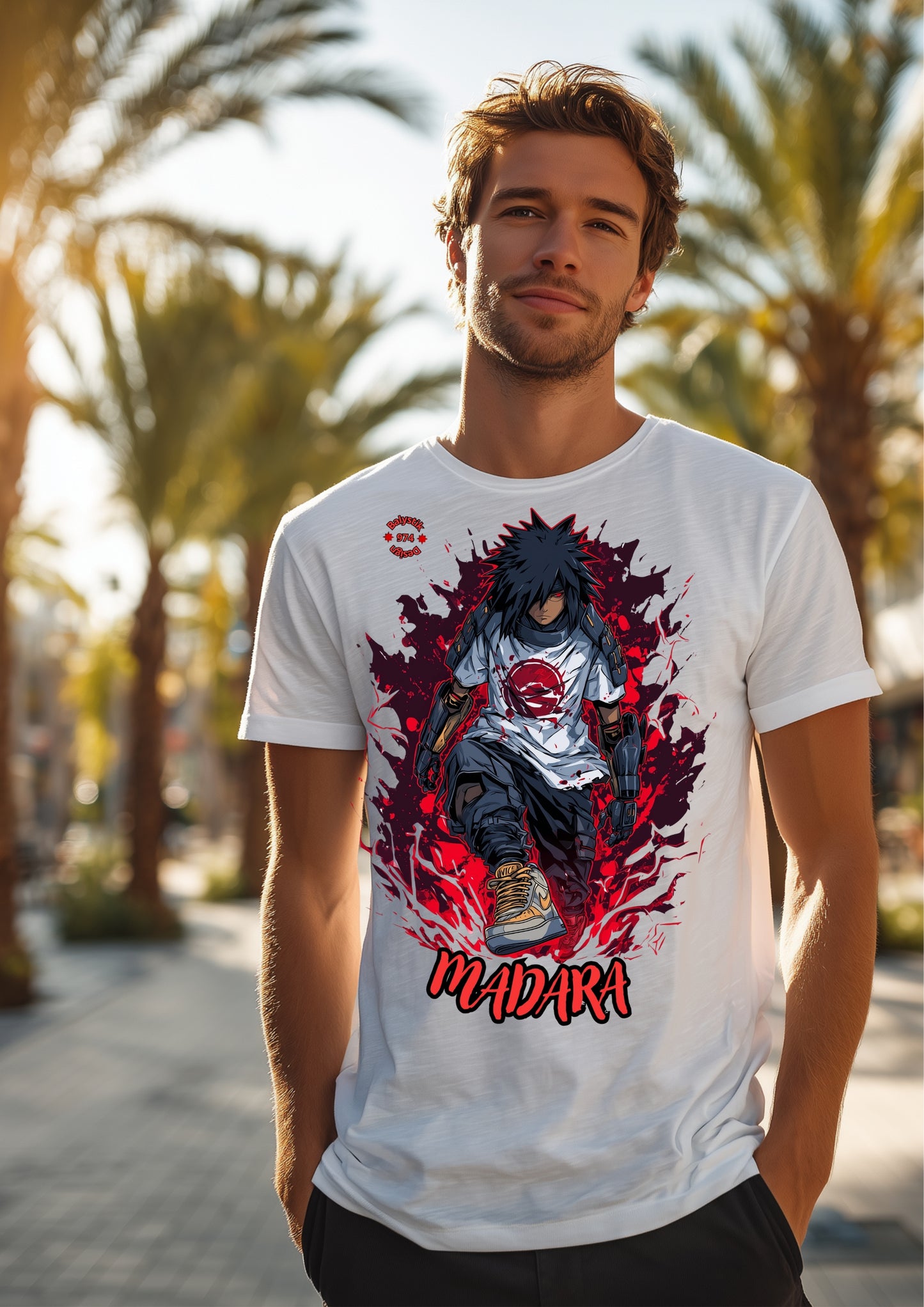 Bold Graphic Tee, Madiri Illustrated T-Shirt, Streetwear Apparel, Unisex Cotton Shirt, Gift for Anime Fans, Unique Casual Wear