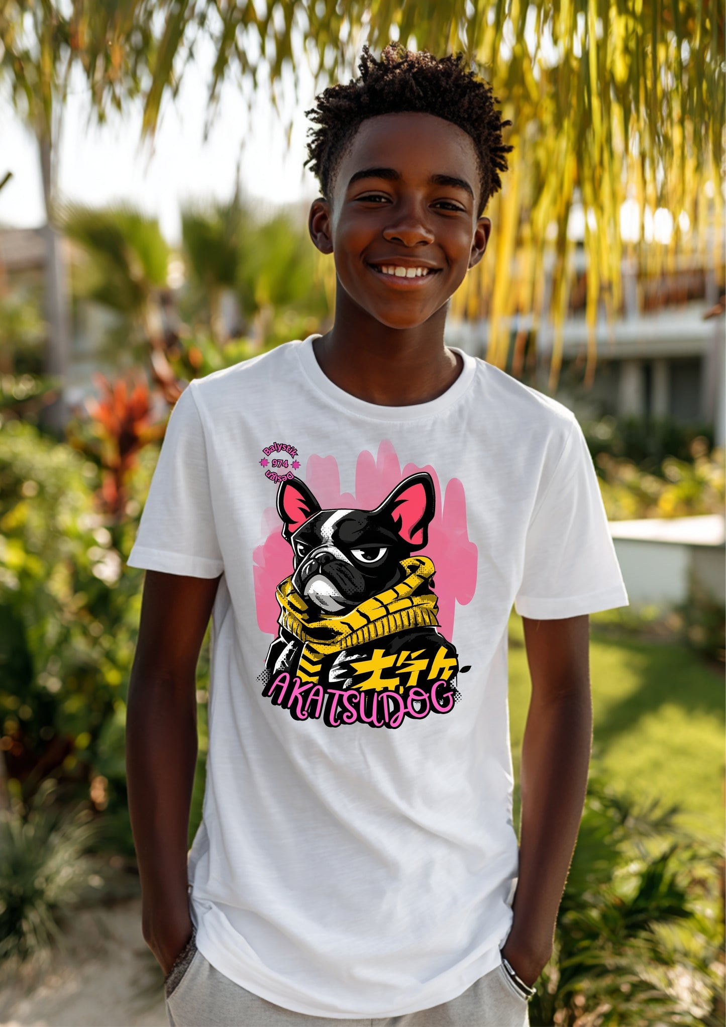 Graphic Tee — 'Akai Tsudog' Street Dog Anime Shirt