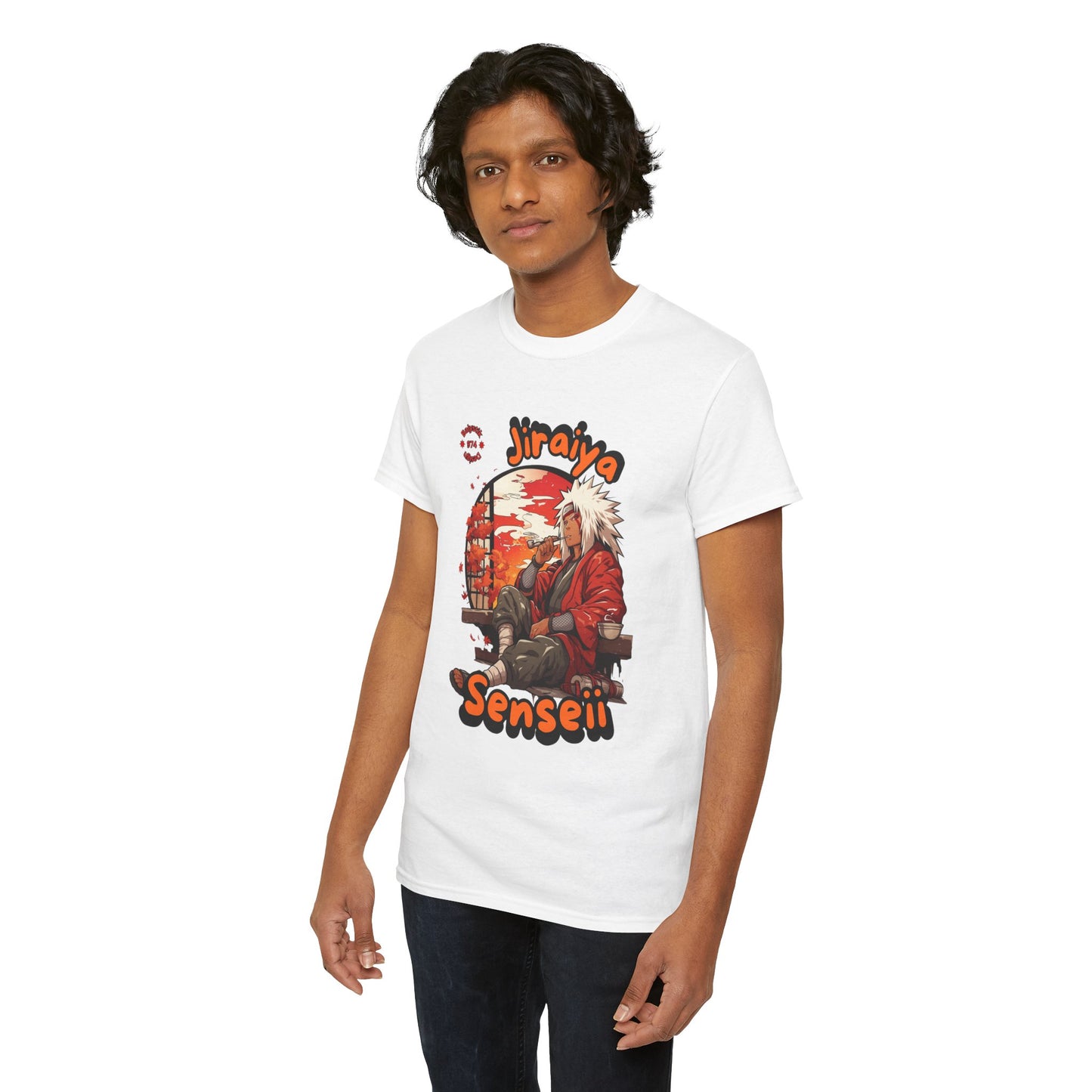 Jiraiya Sensei Unisex Heavy Cotton Tee, Anime Gift, Cartoon Shirt, Graphic Tee, Casual Wear, Nostalgic Apparel
