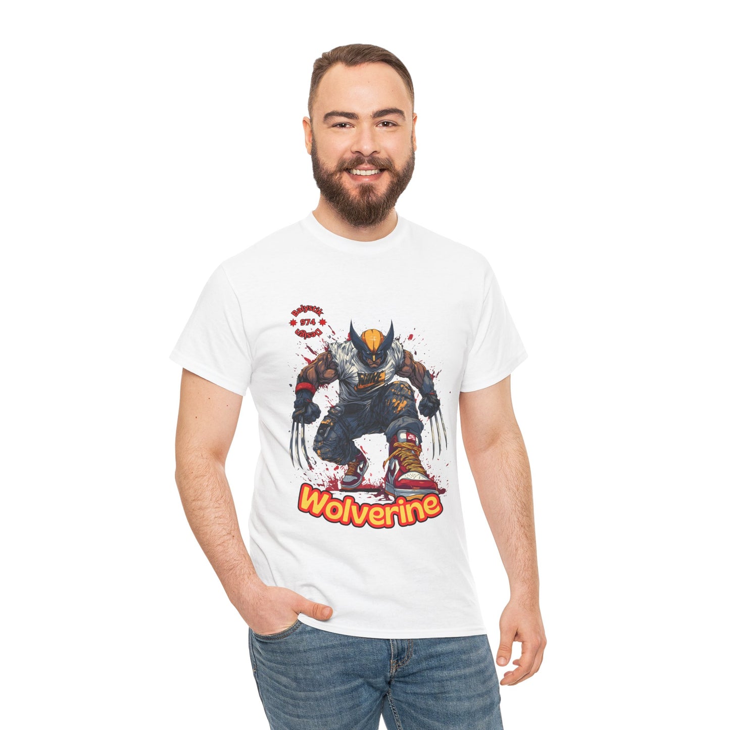 Wolverine Graphic Tee, Unisex Heavy Cotton Tee, Comic Book Apparel, Superhero T-Shirt, Gift for Marvel Fans