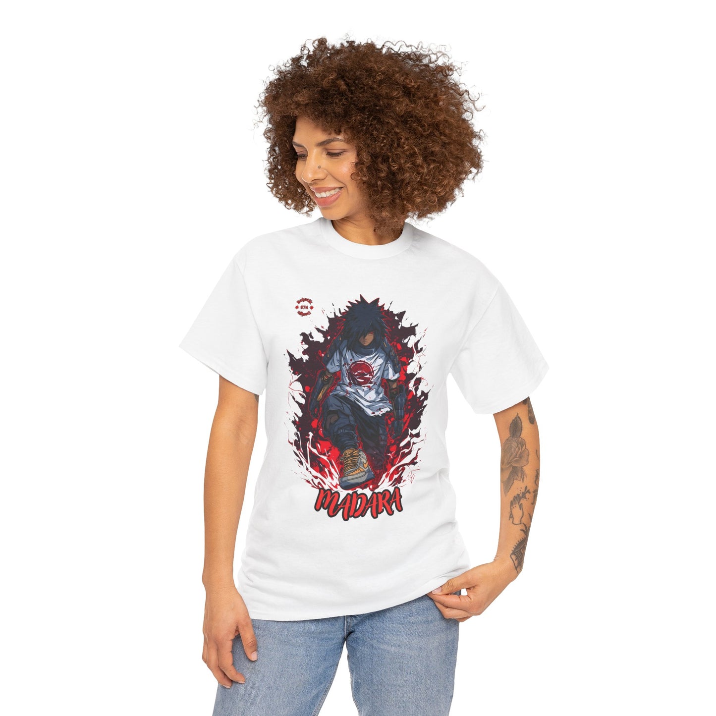 Bold Graphic Tee, Madiri Illustrated T-Shirt, Streetwear Apparel, Unisex Cotton Shirt, Gift for Anime Fans, Unique Casual Wear