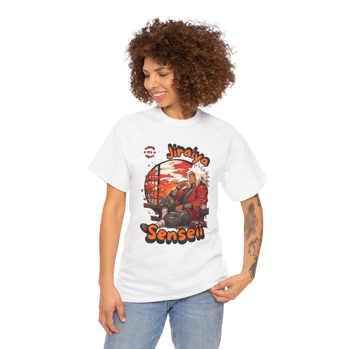 Jiraiya Sensei Unisex Heavy Cotton Tee, Anime Gift, Cartoon Shirt, Graphic Tee, Casual Wear, Nostalgic Apparel