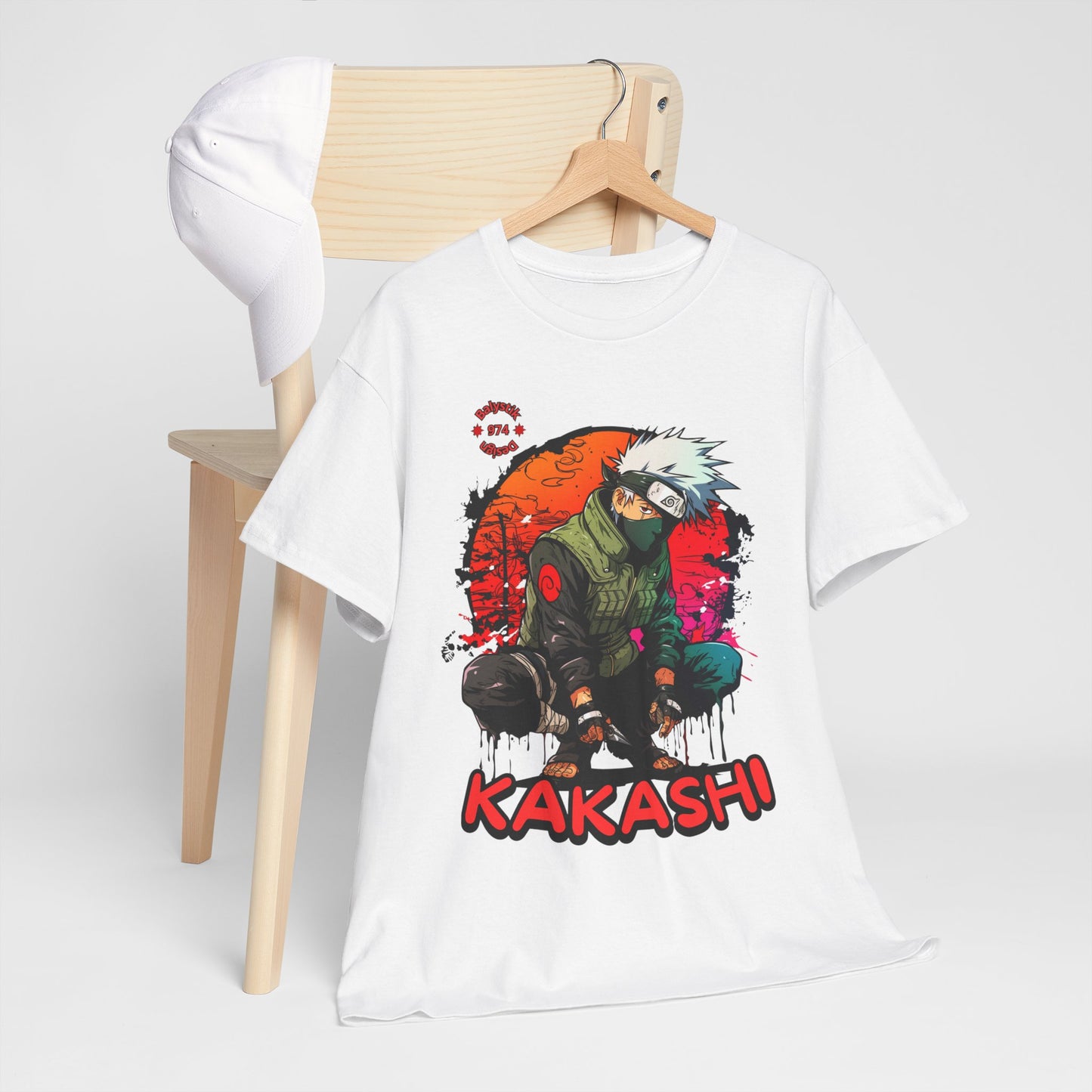 Kakashi Anime T-Shirt, Unisex Cotton Tee for Fans, Perfect for Gifts, Casual Wear, Anime Conventions, Streetwear