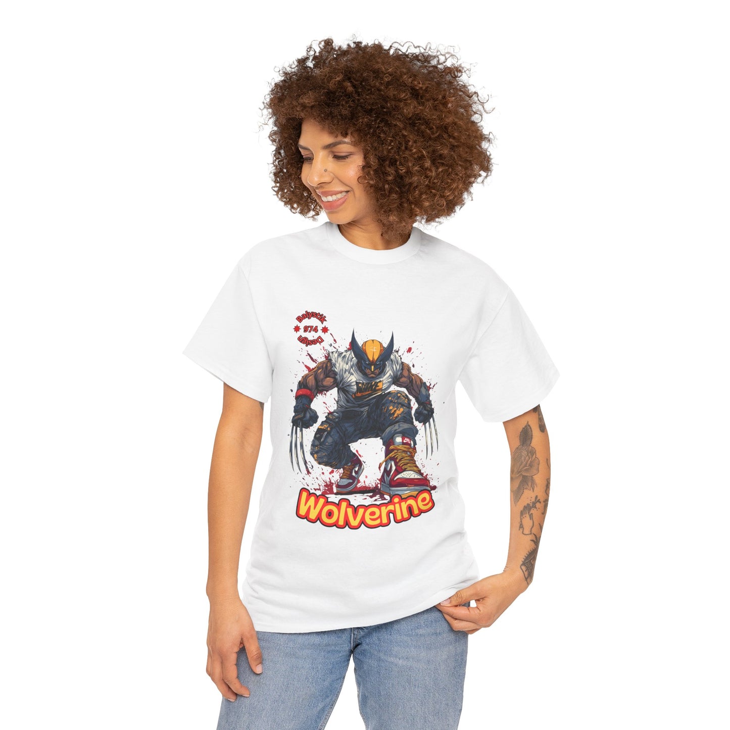 Wolverine Graphic Tee, Unisex Heavy Cotton Tee, Comic Book Apparel, Superhero T-Shirt, Gift for Marvel Fans