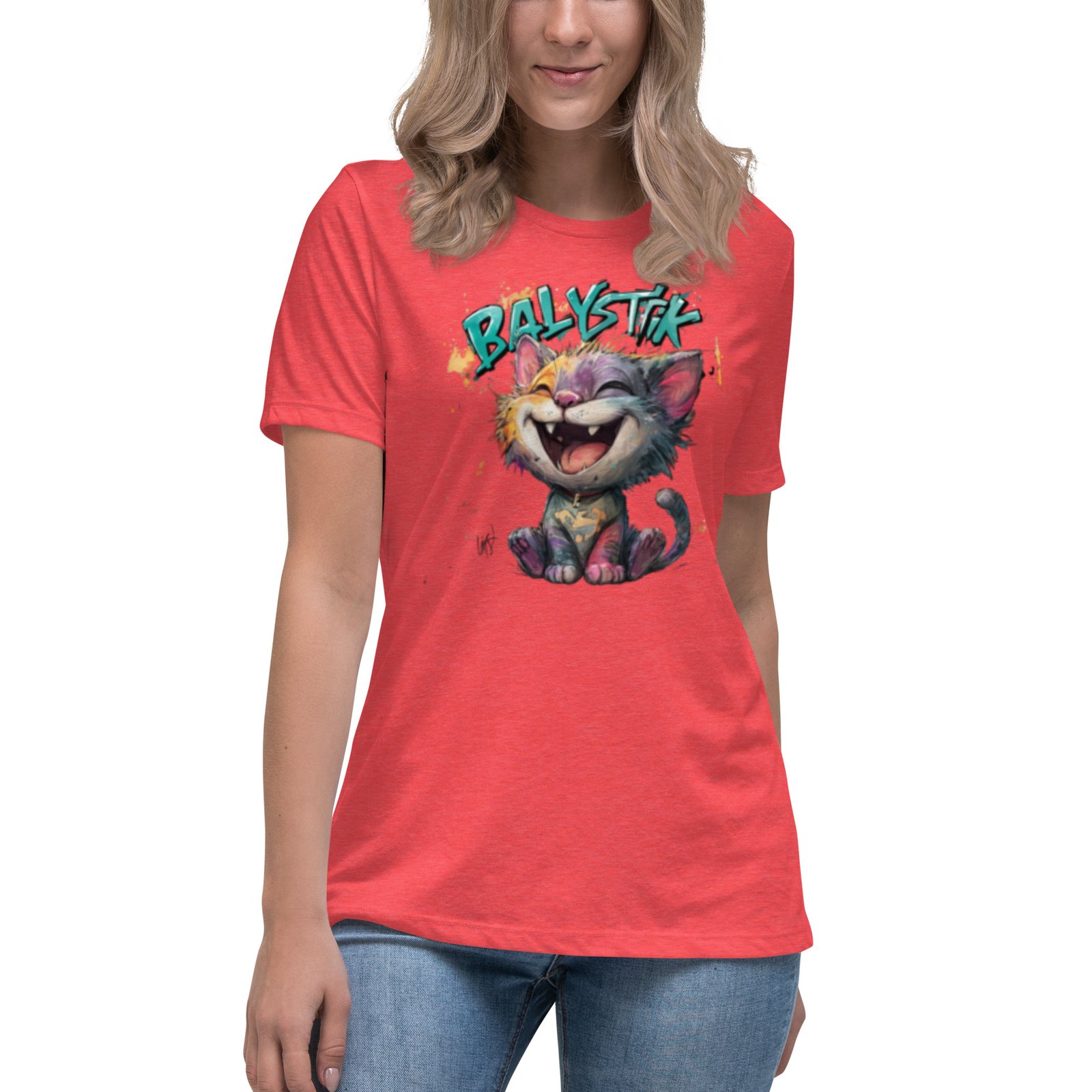 Womens relaxed t shirt heather red front 69a465ef9be94.jpg